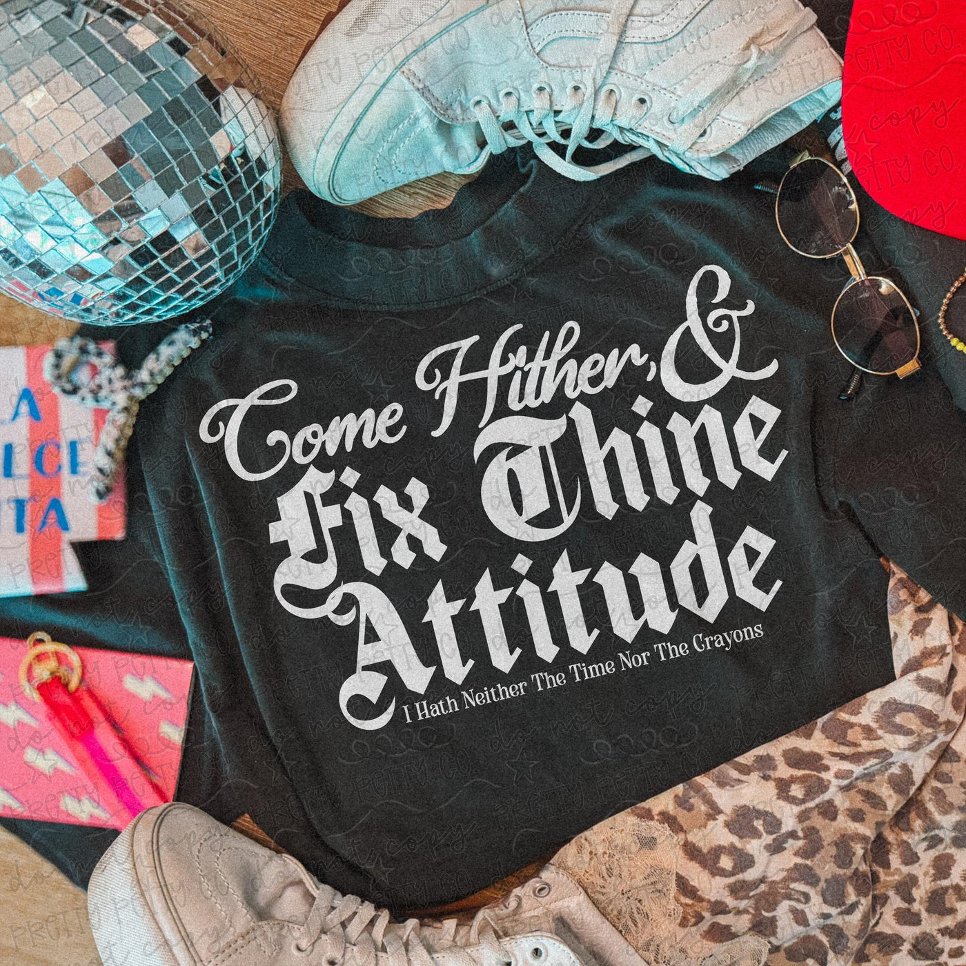 Come Hither & Fix Thine Attitude Funny Graphic Tee | Sarcastic Vintage Shirt