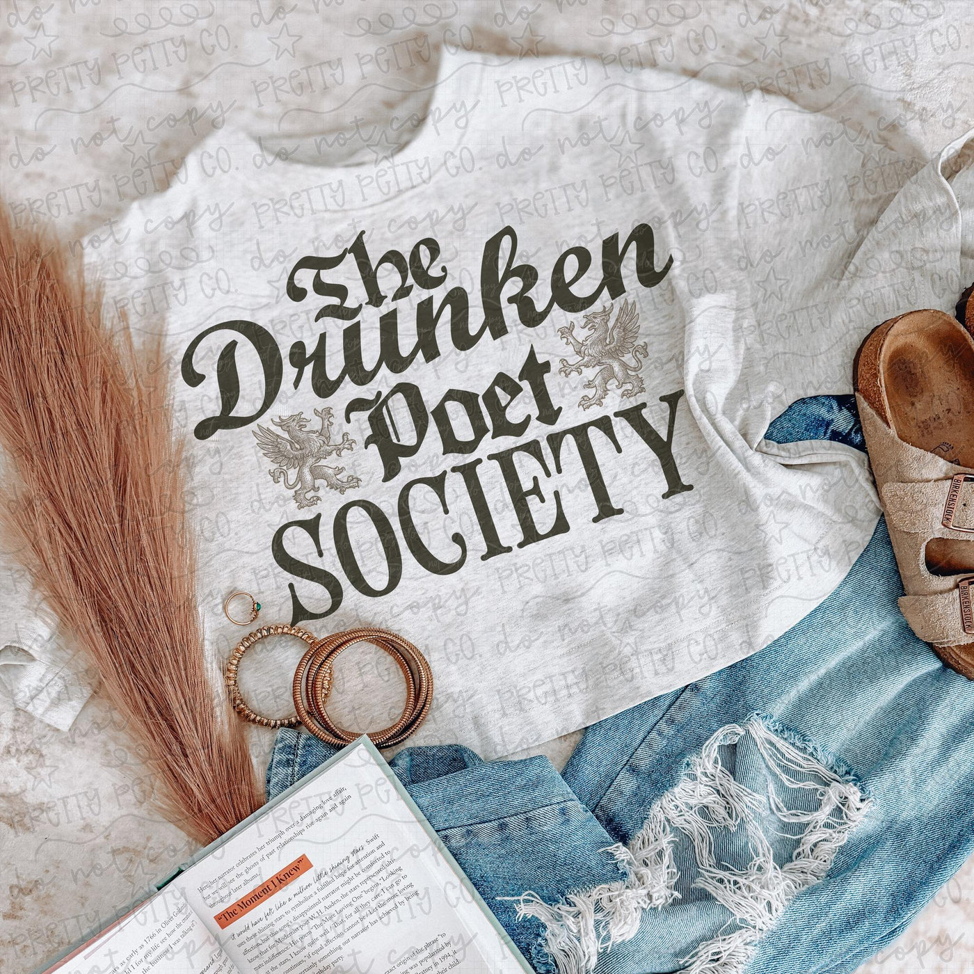 The Drunken Poet Society Shirt | Funny Bookish Graphic Tee | Reader Book Lover T-Shirt