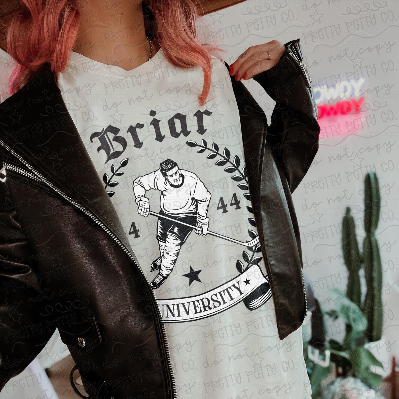 Briar University Hockey Shirt | Vintage Collegiate Hockey Graphic Tee | Sports Romance Inspired T-Shirt