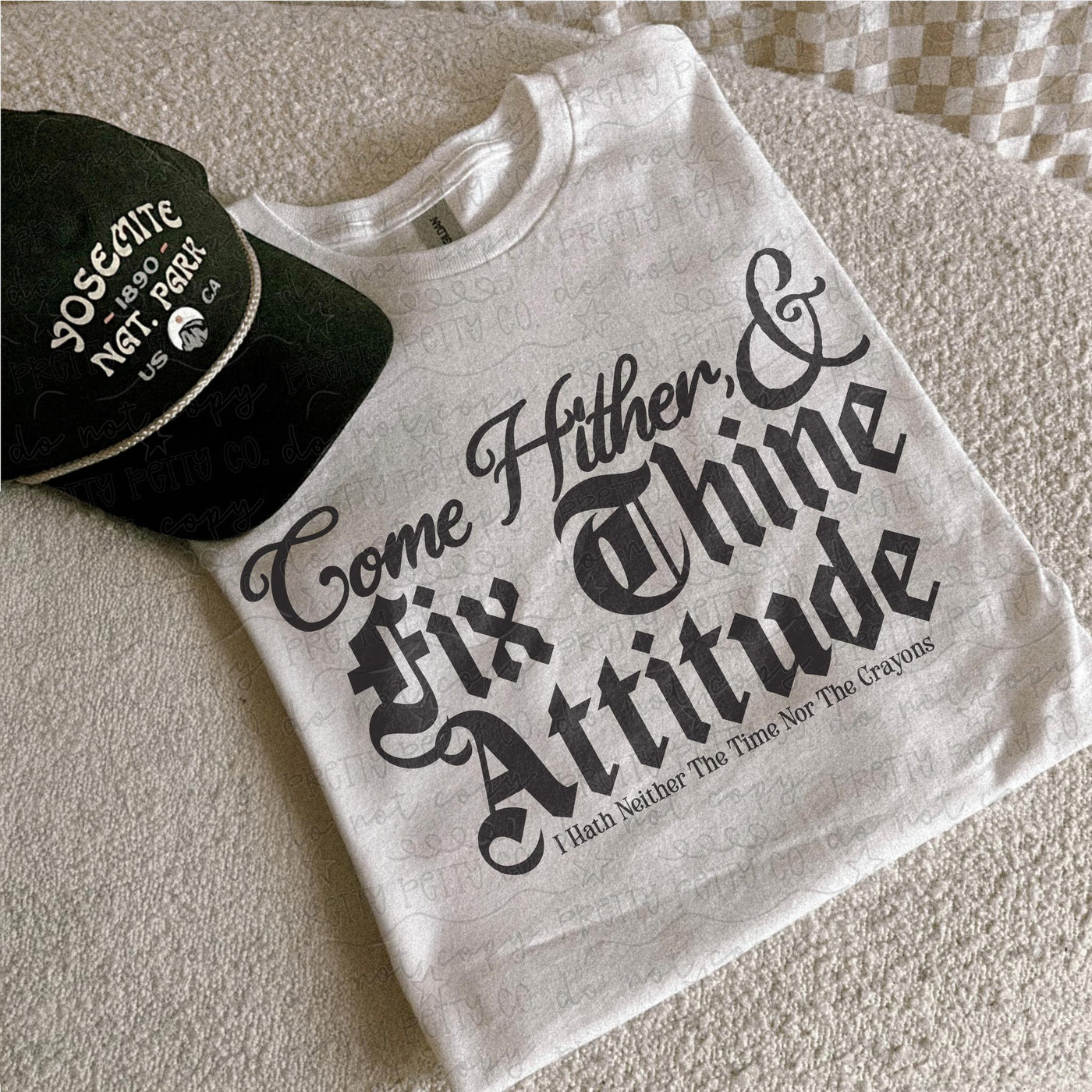 Come Hither & Fix Thine Attitude Shirt | Funny Medieval Quote Graphic Tee | Sarcastic T-Shirt