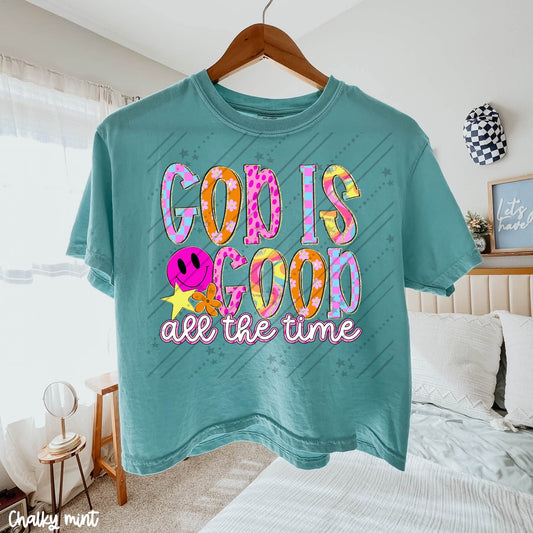 God Is Good All the Time | Christian Faith Shirt | Inspirational Religious Graphic Tee | Bible Gift