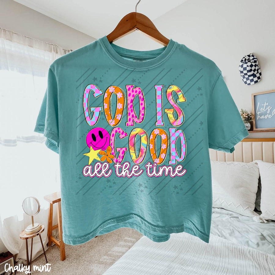 God Is Good All the Time | Christian Faith Shirt | Inspirational Religious Graphic Tee | Bible Gift