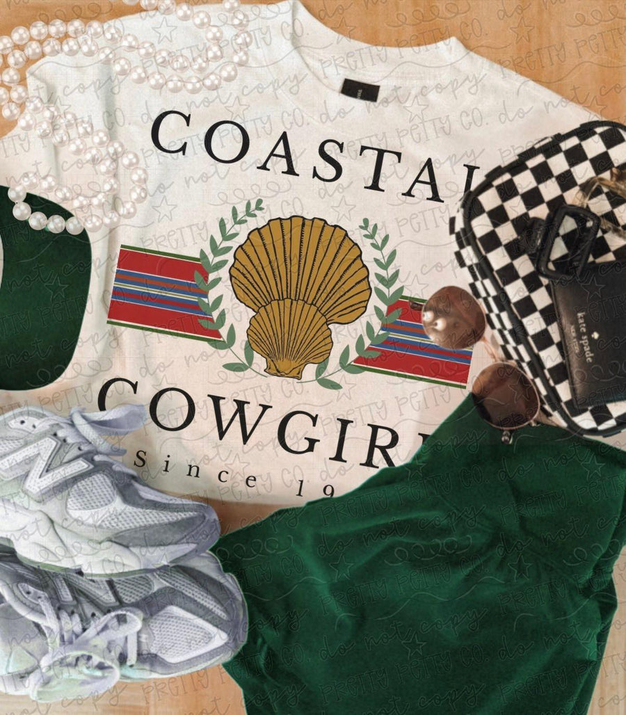 Coastal Cowgirl Graphic Tee | Western Beach Vibes Shirt | Trendy Summer Cowgirl Tee | Comfort Colors Boutique Tee