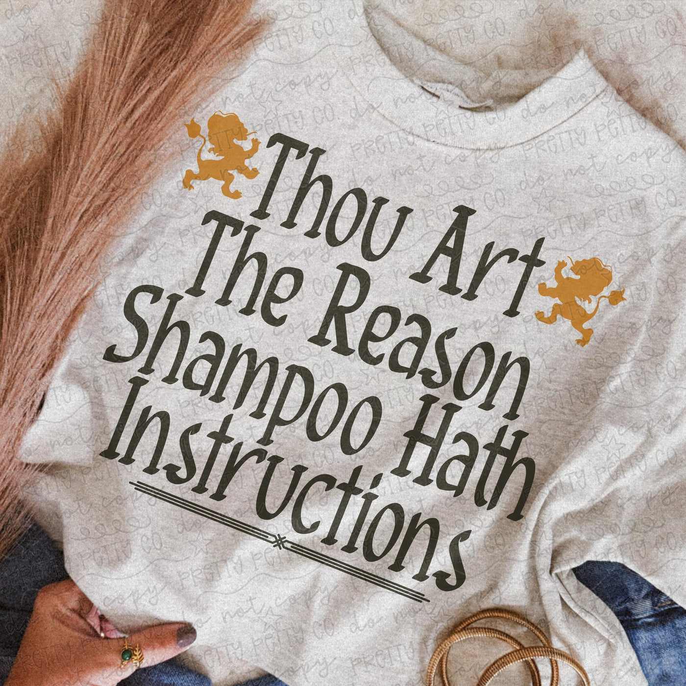 Thou Art the Reason Shampoo Hath Instructions Shirt | Funny Medieval Insult Tee | Sarcastic Graphic T-Shirt