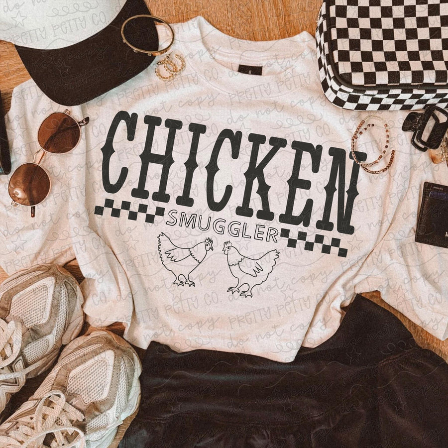 Chicken Smuggler Funny Chicken Lover Comfort Colors Tee