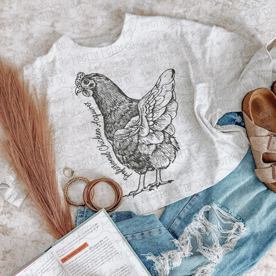Professional Chicken Acquirer Funny Chicken Lover Tee