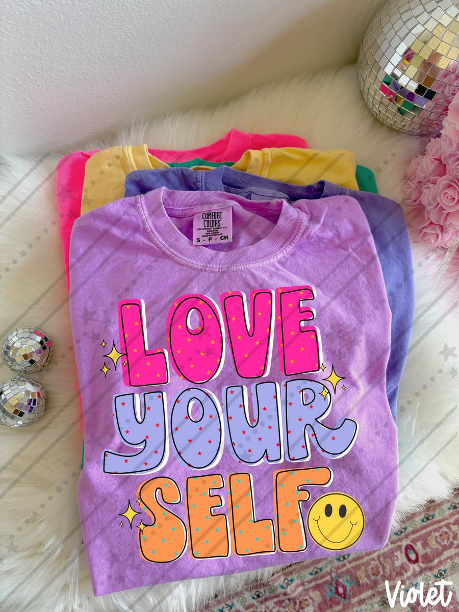 Love Yourself Shirt | Positive Affirmation Graphic Tee | Self Love Shirt | Inspirational Apparel | Mental Wellness Gift
