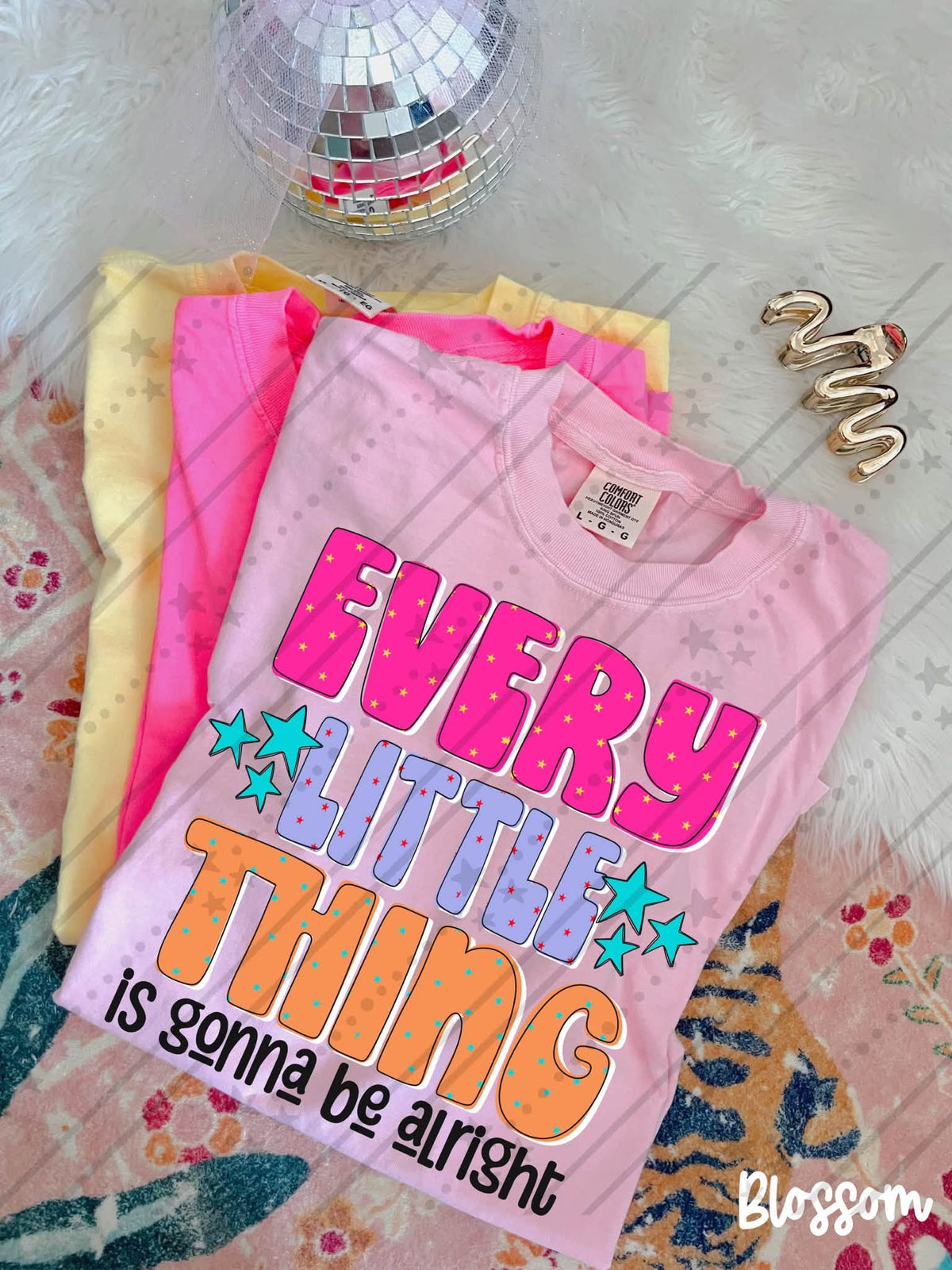 Every Little Thing Is Gonna Be Alright Shirt | Positive Quote Graphic Tee | Inspirational Shirt | Feel Good Apparel | Uplifting Gift