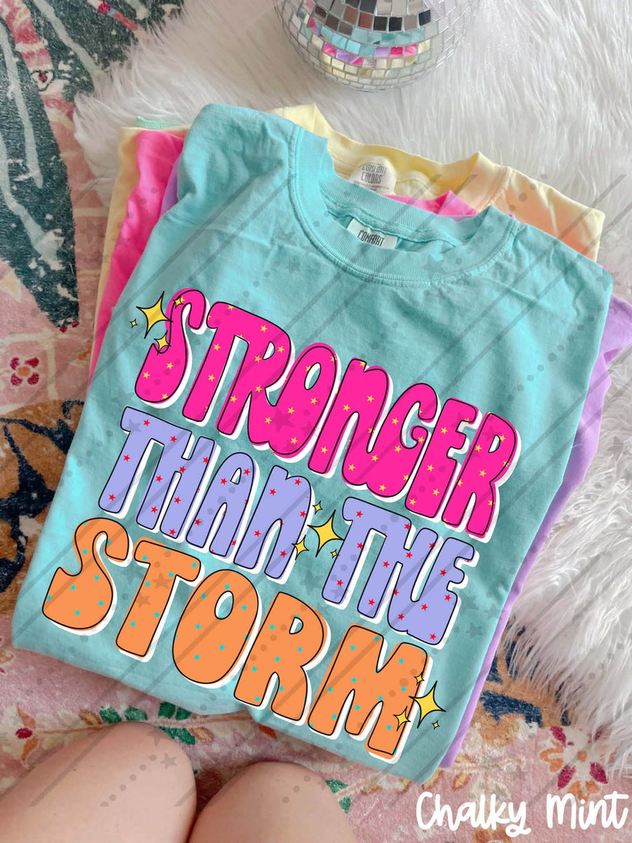 Stronger Than the Storm Shirt | Inspirational Graphic Tee | Faith Over Fear Shirt | Motivational Quote Apparel | Encouragement Gift