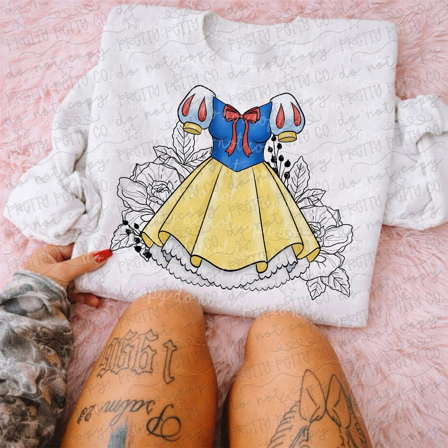 Floral Princess Graphic Tee | Cute Princess Shirt for Women & Kids