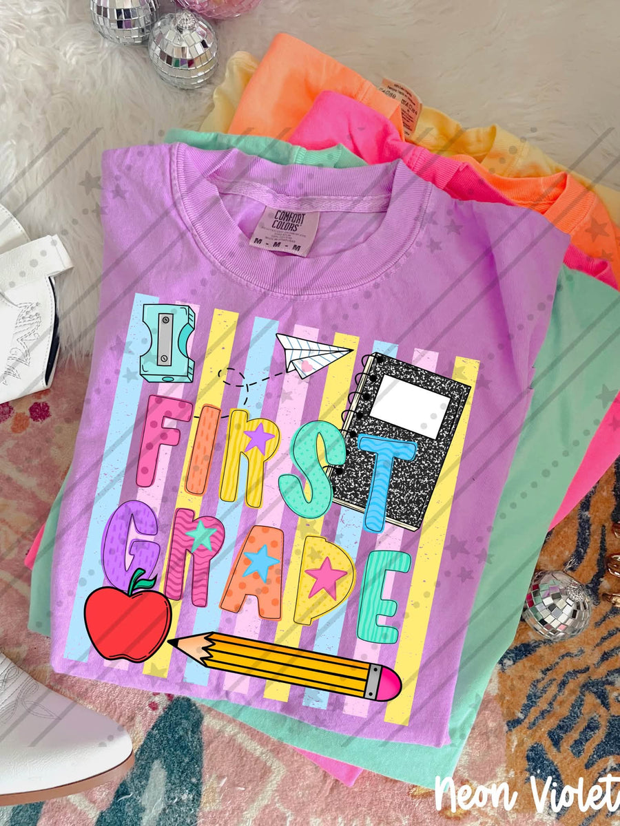 First Grade Back to School Shirt | First Day of First Grade Teacher & Student Tee