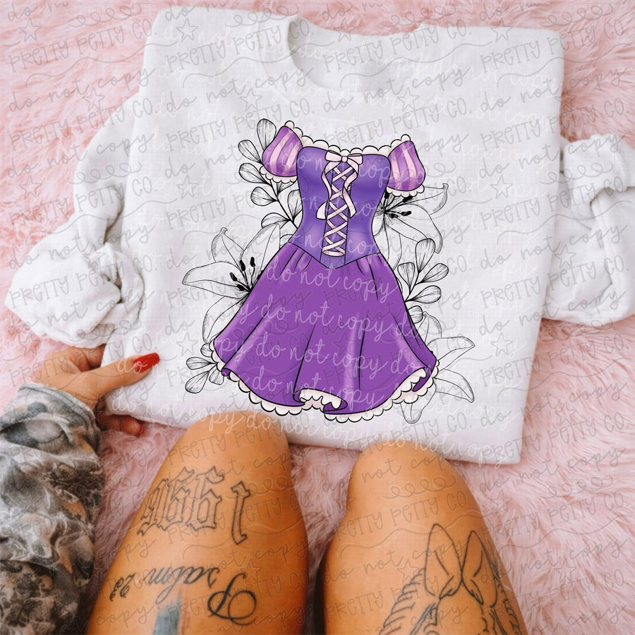Floral Princess Graphic Tee | Cute Princess Shirt for Women & Kids