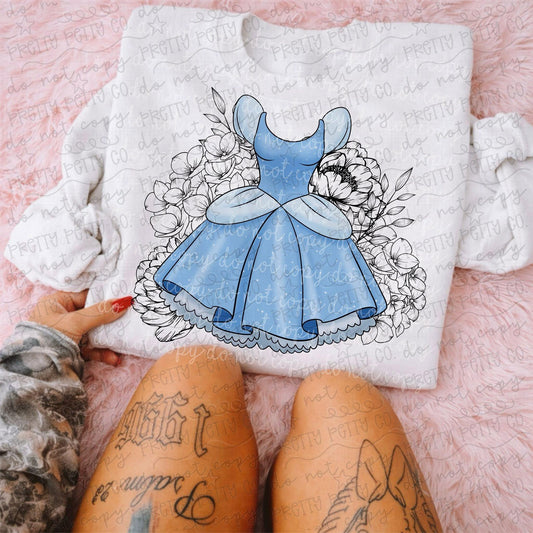 Floral Princess Graphic Tee | Cute Princess Shirt for Women & Kids