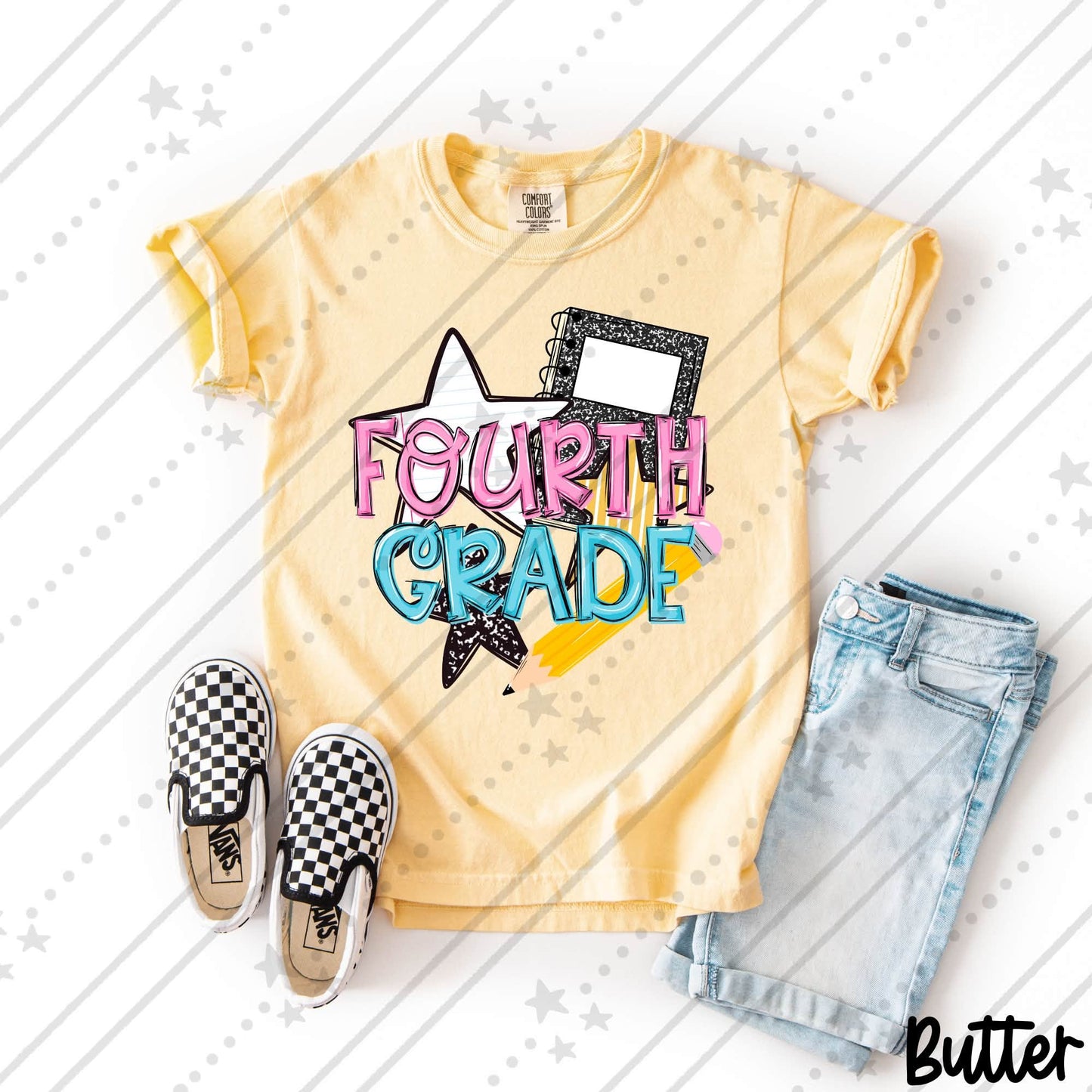 Fourth Grade Back to School Shirt | First Day of Fourth Grade Teacher & Student Tee