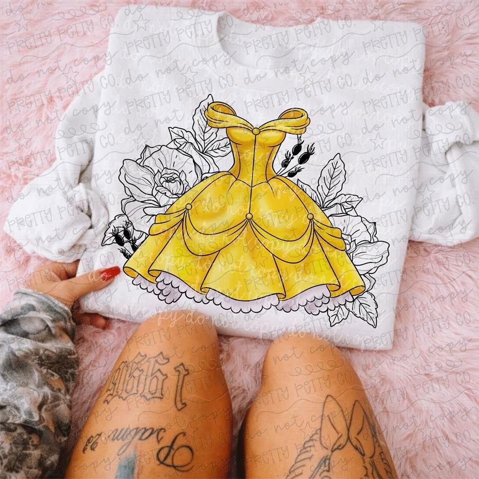 Floral Princess Graphic Tee | Cute Princess Shirt for Women & Kids