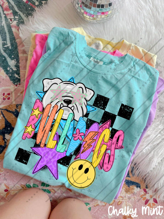 Bulldogs Mascot Shirt | Colorful Bulldogs Graphic Tee | School Spirit Game Day Apparel | Bulldogs Fan Gift