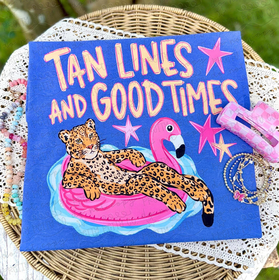 Tan Lines and Good Times Beach Graphic Tee | Cute Summer Shirt