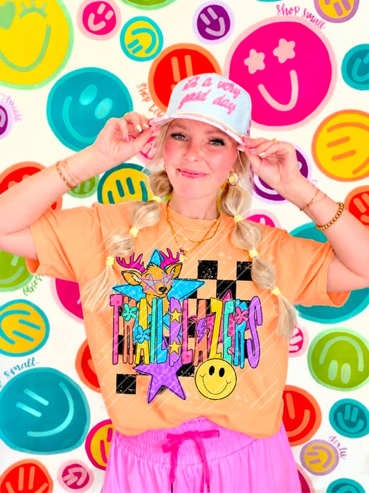 Trailblazers Mascot Shirt | Colorful Trailblazers Graphic Tee | School Spirit Game Day Apparel | Trailblazers Fan Gift