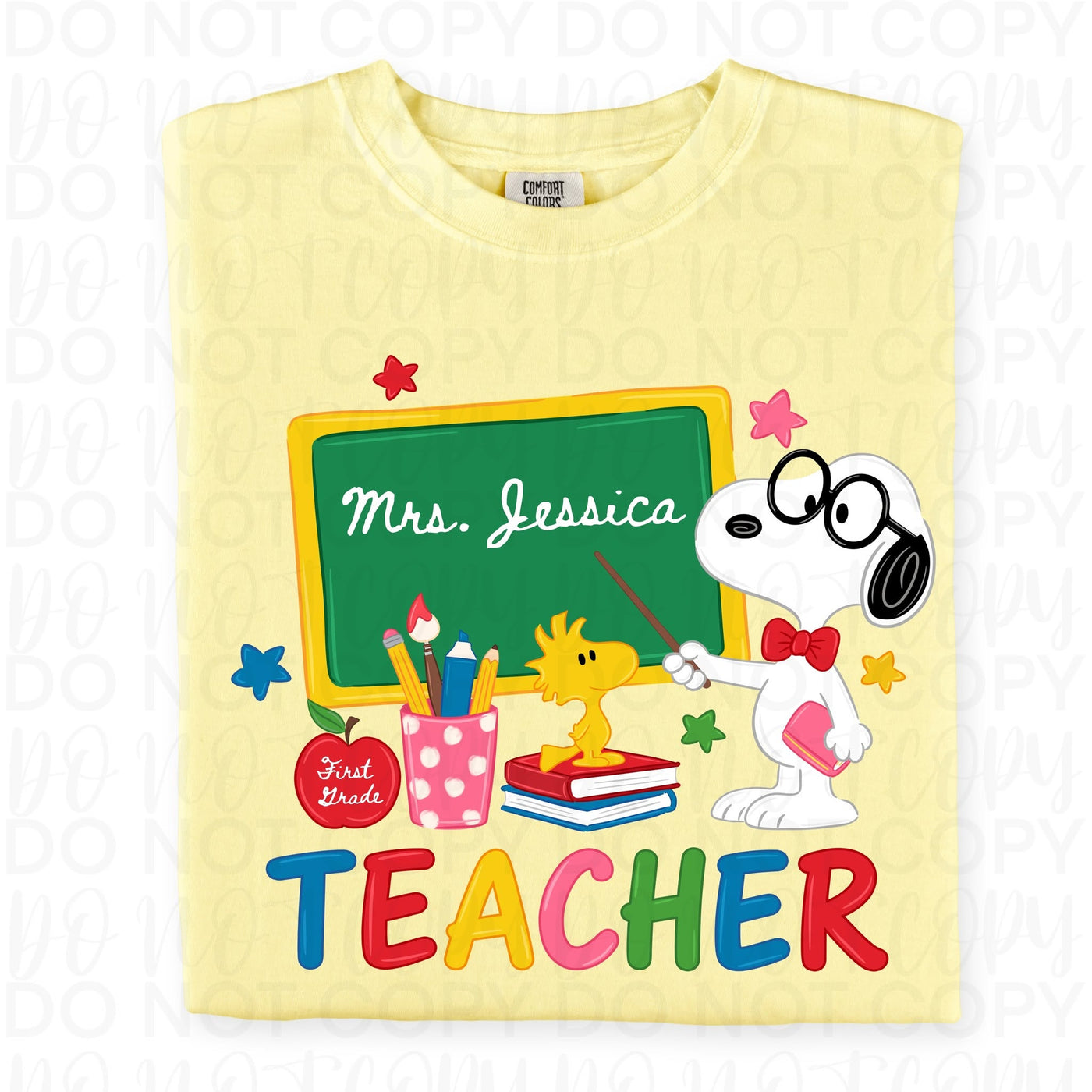 Personalized Teacher Shirt with Name & Grade | Custom Comfort Colors Teacher Tee | Back to School Gift