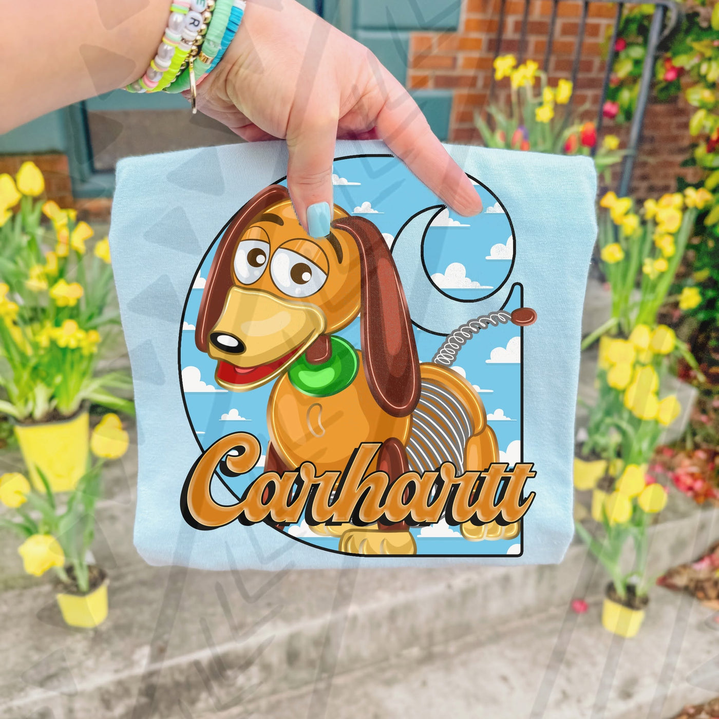 Retro Stretch Pup Cartoon Shirt | Western Inspired Graphic Tee | Soft Gildan Tee
