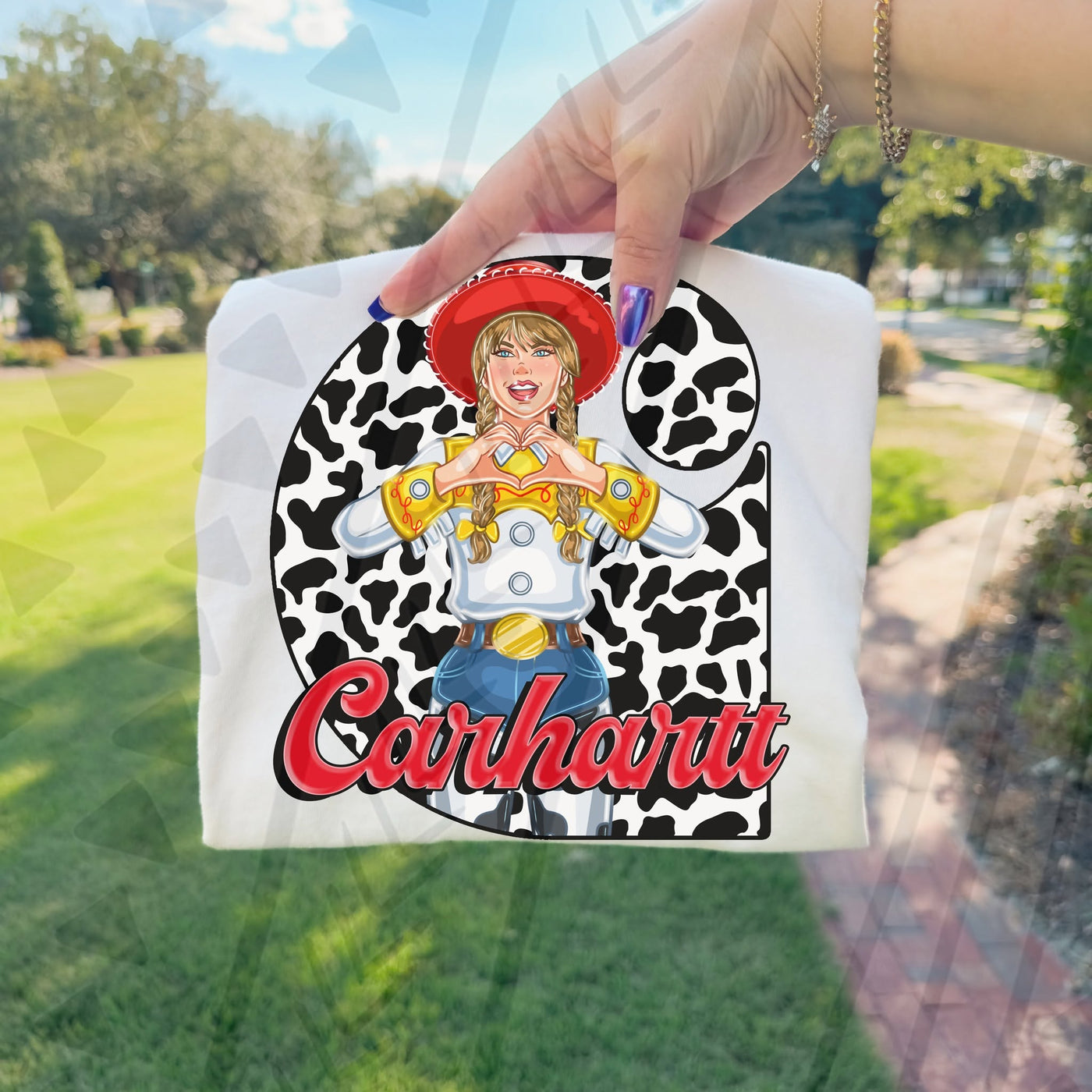 Country Cowgirl Cartoon Shirt | Western Inspired Graphic Tee | Soft Gildan Tee