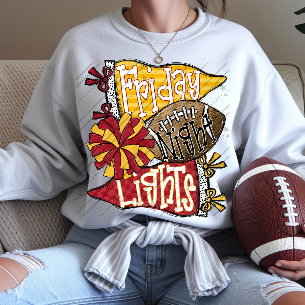 Friday Night Lights Shirt | Football Game Day Tee | School Spirit Shirt | Football Season Apparel | Stadium Nights