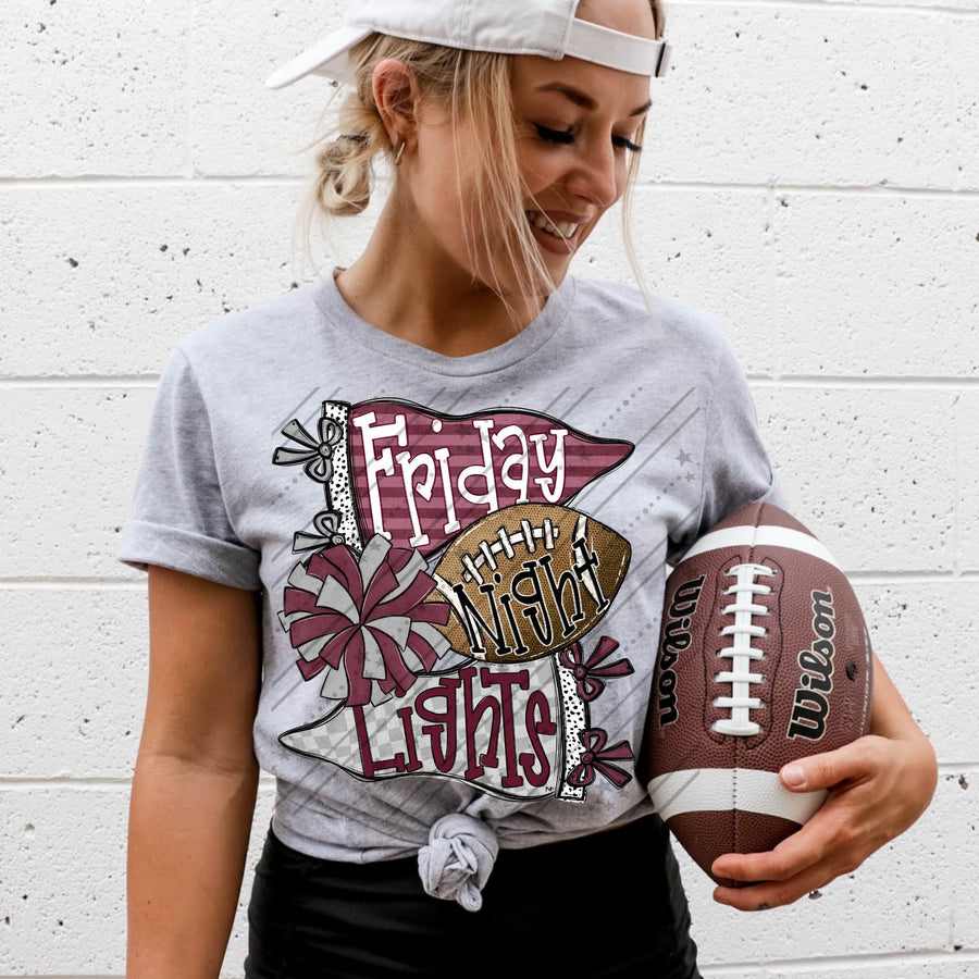 Friday Night Lights Shirt | Football Game Day Tee | School Spirit Shirt | Football Season Apparel | Stadium Nights