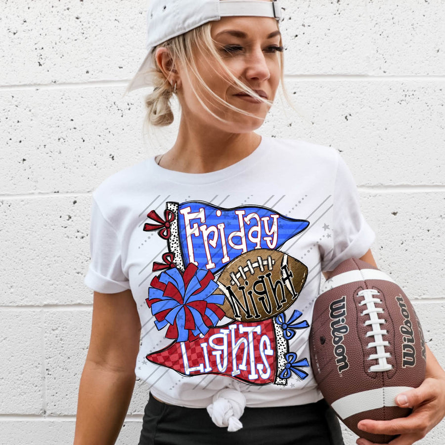 Friday Night Lights Shirt | Football Game Day Tee | School Spirit Shirt | Football Season Apparel | Stadium Nights