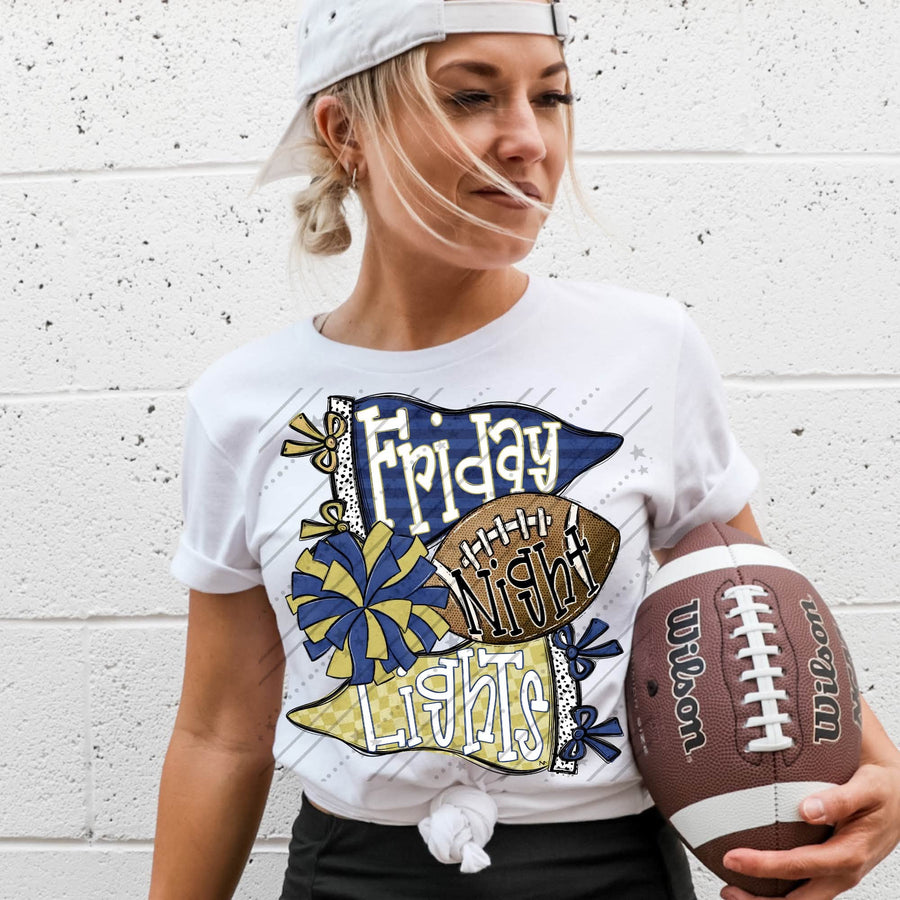 Friday Night Lights Shirt | Football Game Day Tee | School Spirit Shirt | Football Season Apparel | Stadium Nights
