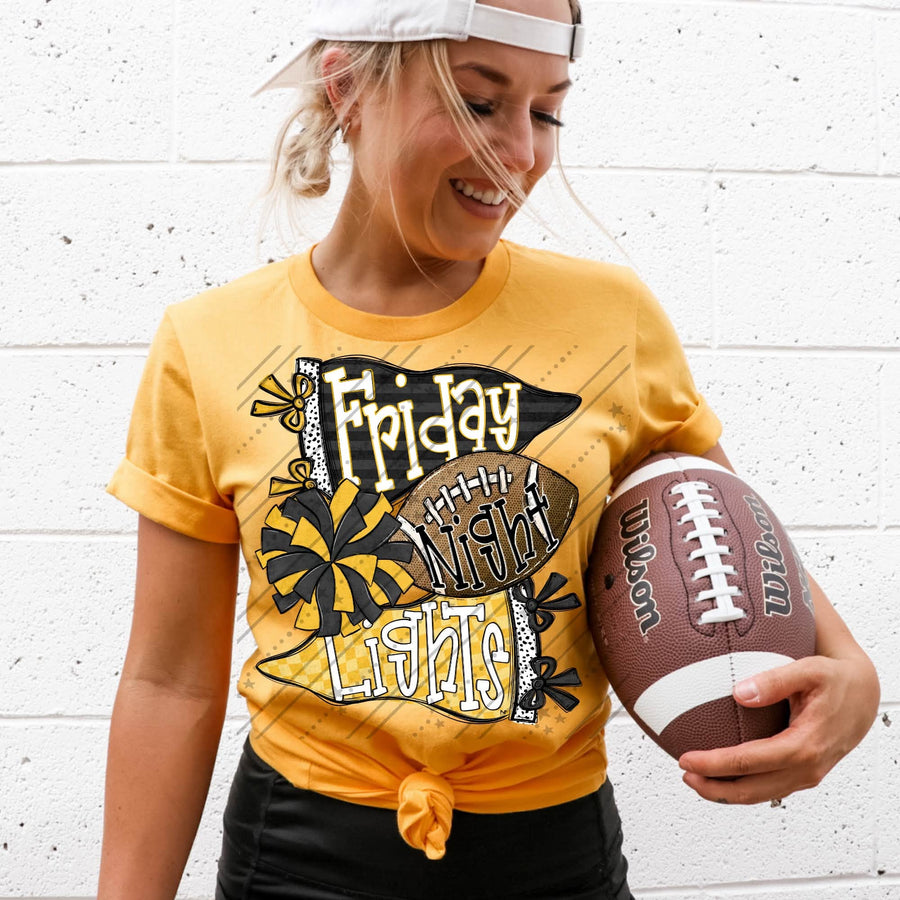 Friday Night Lights Shirt | Football Game Day Tee | School Spirit Shirt | Football Season Apparel | Stadium Nights