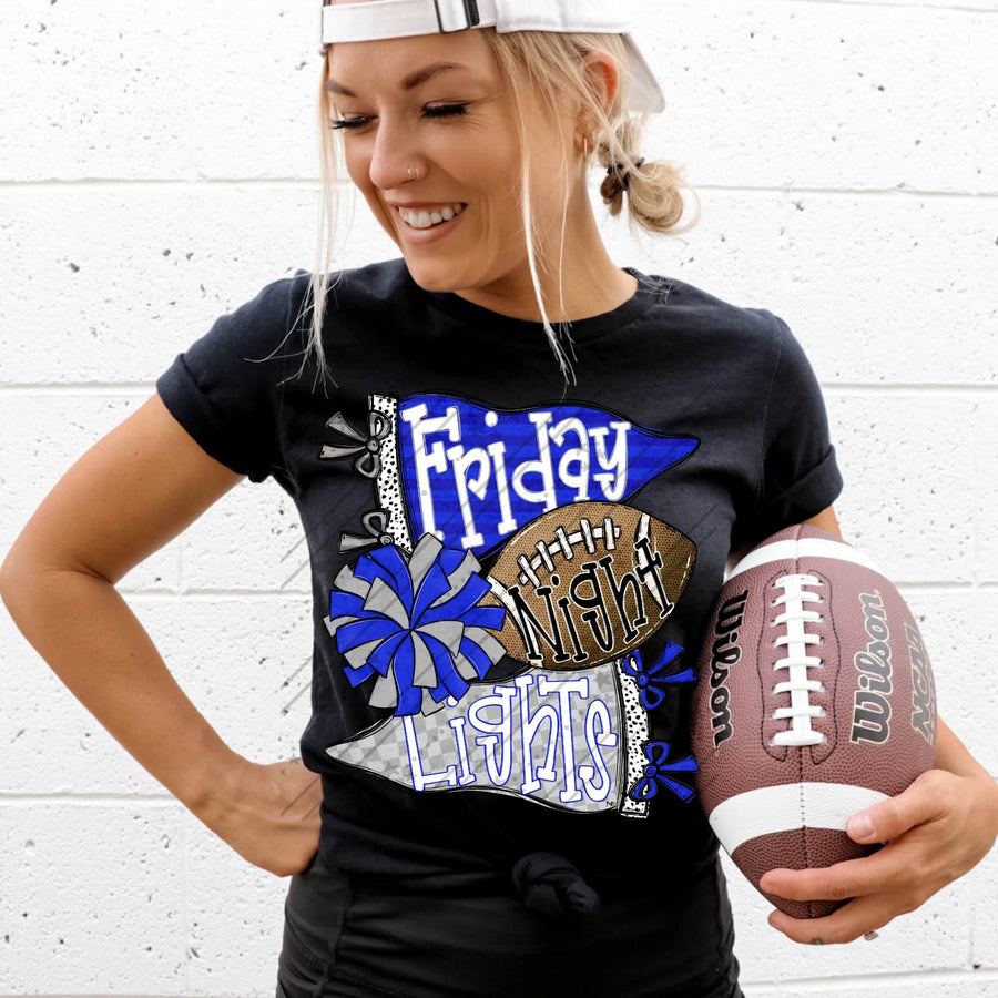Friday Night Lights Shirt | Football Game Day Tee | School Spirit Shirt | Football Season Apparel | Stadium Nights