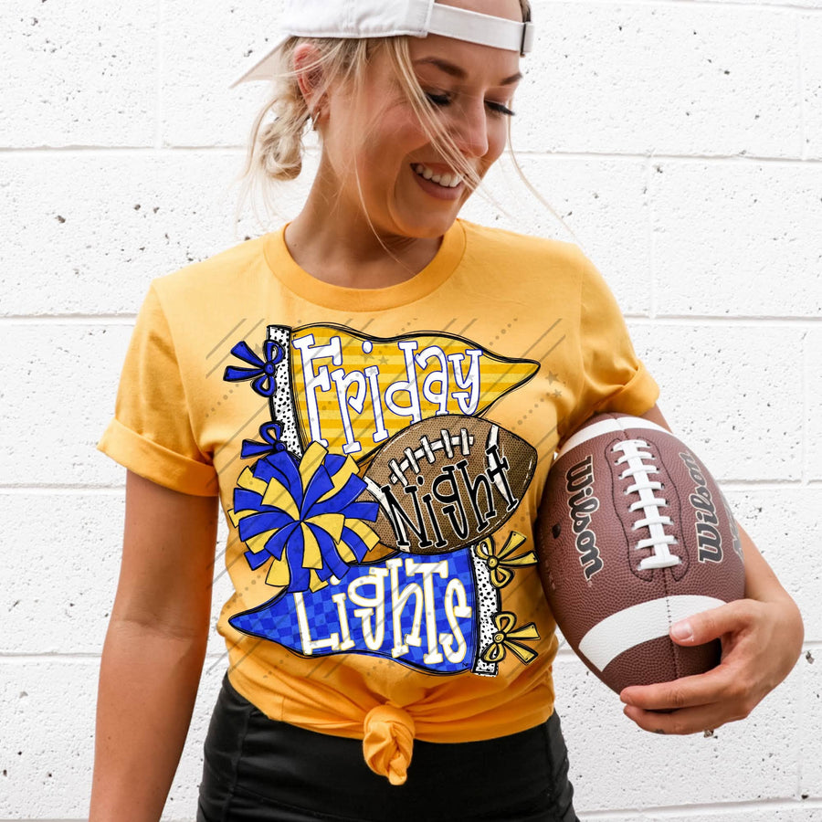 Friday Night Lights Shirt | Football Game Day Tee | School Spirit Shirt | Football Season Apparel | Stadium Nights