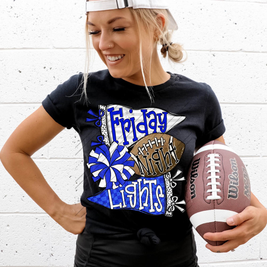 Friday Night Lights Shirt | Football Game Day Tee | School Spirit Shirt | Football Season Apparel | Stadium Nights