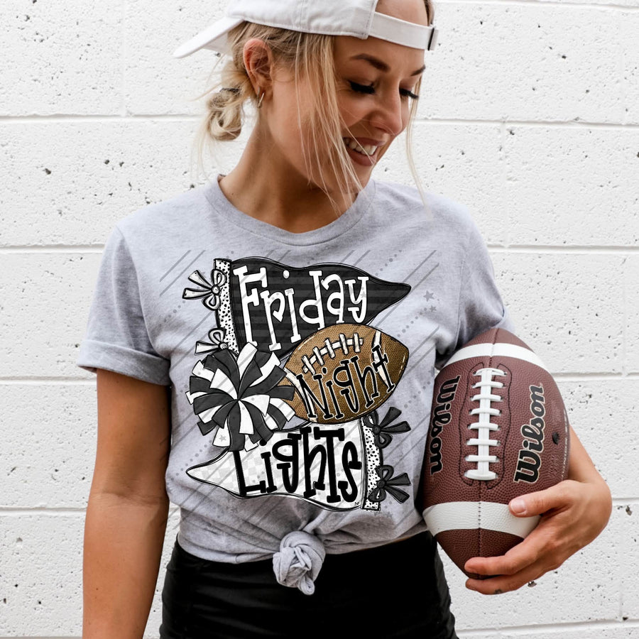 Friday Night Lights Shirt | Football Game Day Tee | School Spirit Shirt | Football Season Apparel | Stadium Nights