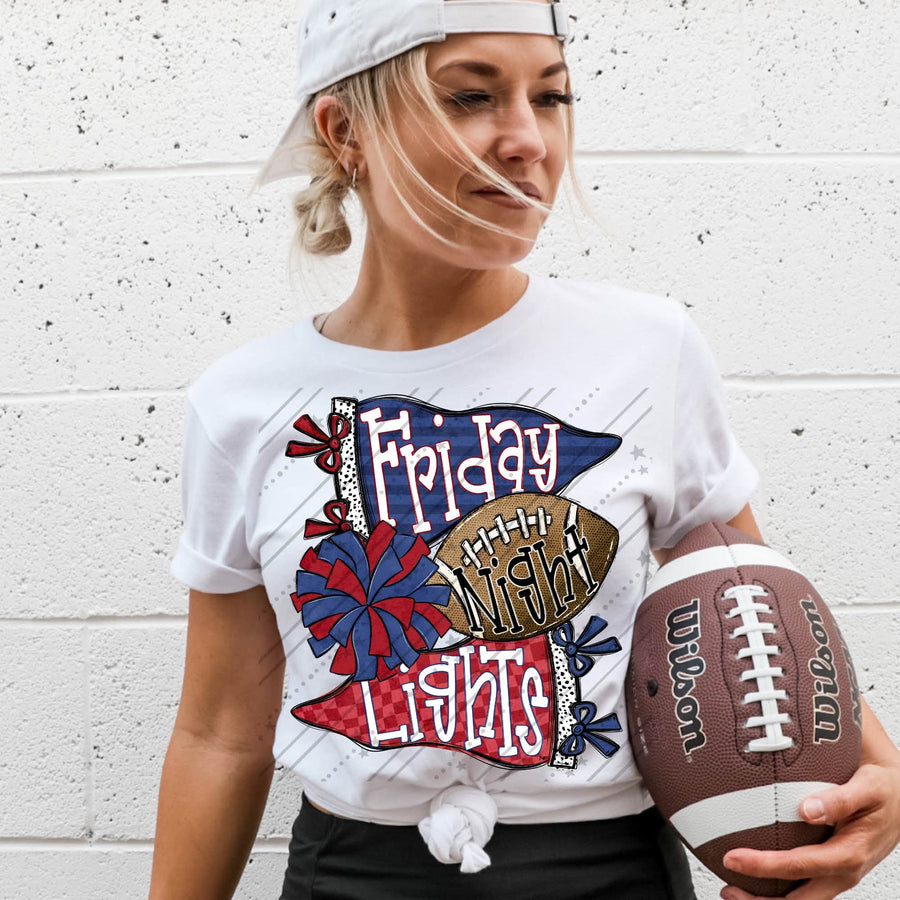 Friday Night Lights Shirt | Football Game Day Tee | School Spirit Shirt | Football Season Apparel | Stadium Nights