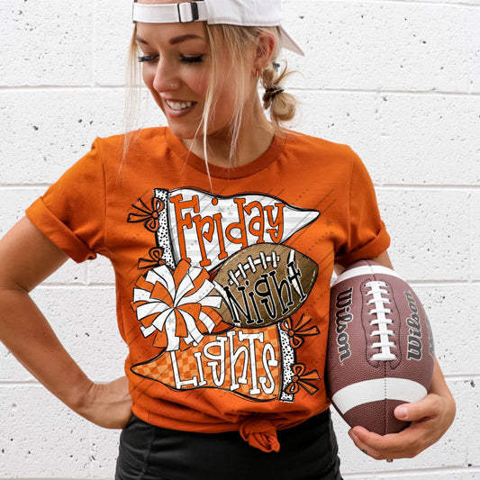 Friday Night Lights Shirt | Football Game Day Tee | School Spirit Shirt | Football Season Apparel | Stadium Nights