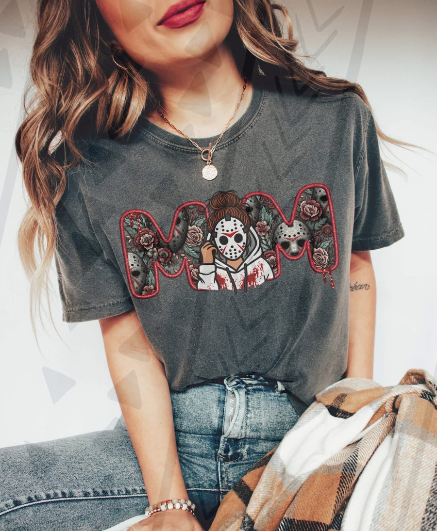 Horror Mom Graphic Tee | Funny Scary Mom Shirt | Boutique Statement T-Shirt - Pretty Petty Co