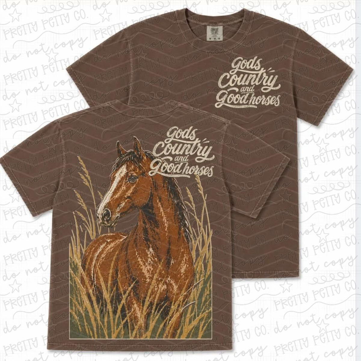 God’s Country & Good Horses Graphic Tee | Western Horse Shirt