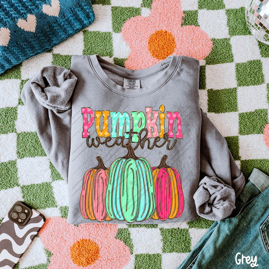 Pumpkin Weather Shirt | Fall Graphic Tee | Autumn Pumpkin Shirt | Cozy Season Apparel | Cute Fall Outfit