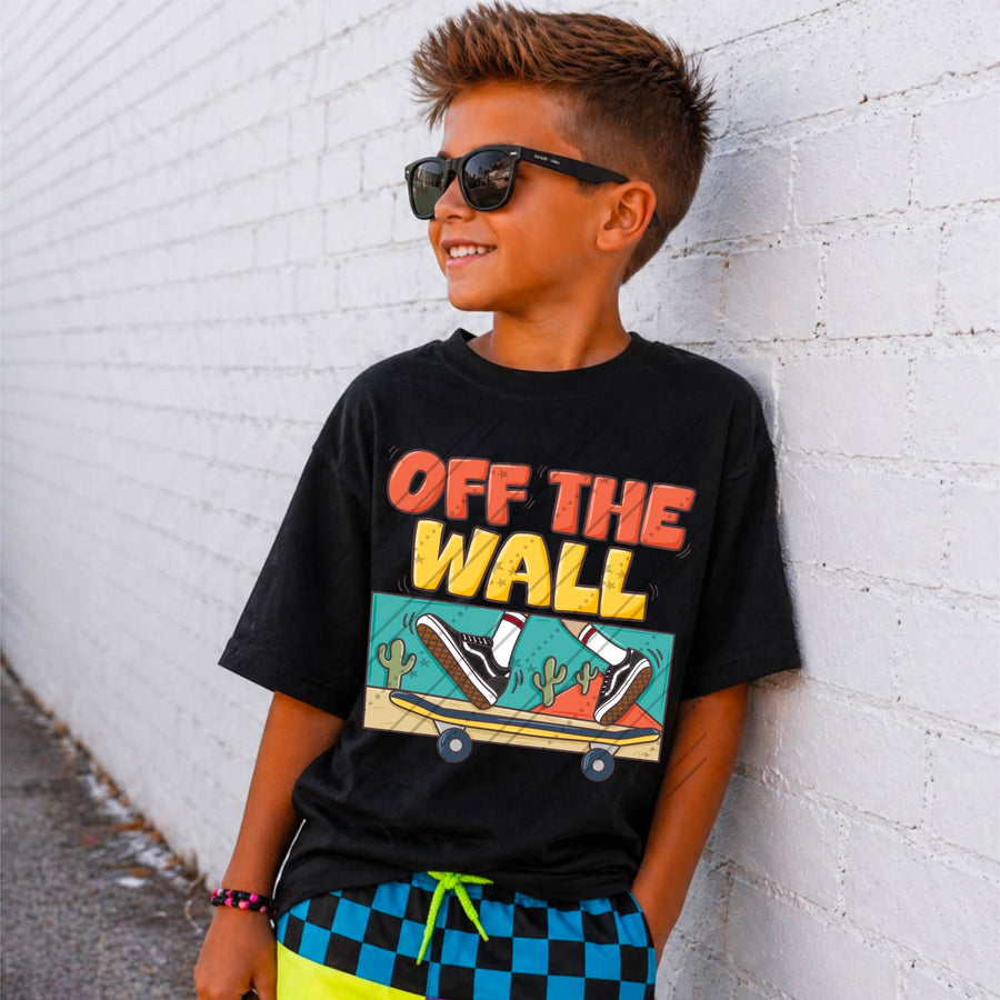 Off the Wall Shirt | Skateboard Graphic Tee | Cool Boys Shirt | Skater Kids Apparel | Trendy Youth Tee