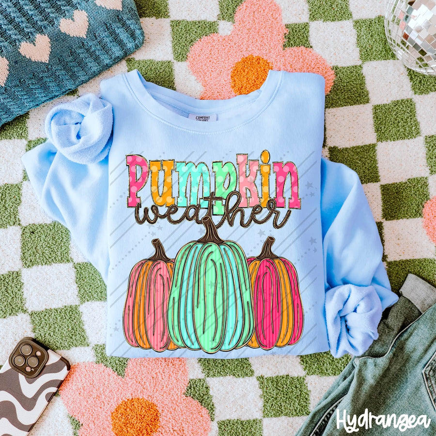 Pumpkin Weather Shirt | Fall Graphic Tee | Autumn Pumpkin Shirt | Cozy Season Apparel | Cute Fall Outfit
