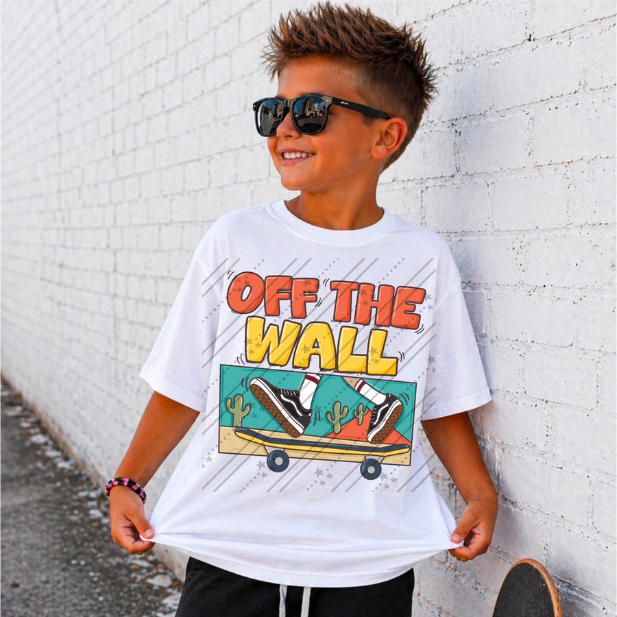 Off the Wall Shirt | Skateboard Graphic Tee | Cool Boys Shirt | Skater Kids Apparel | Trendy Youth Tee