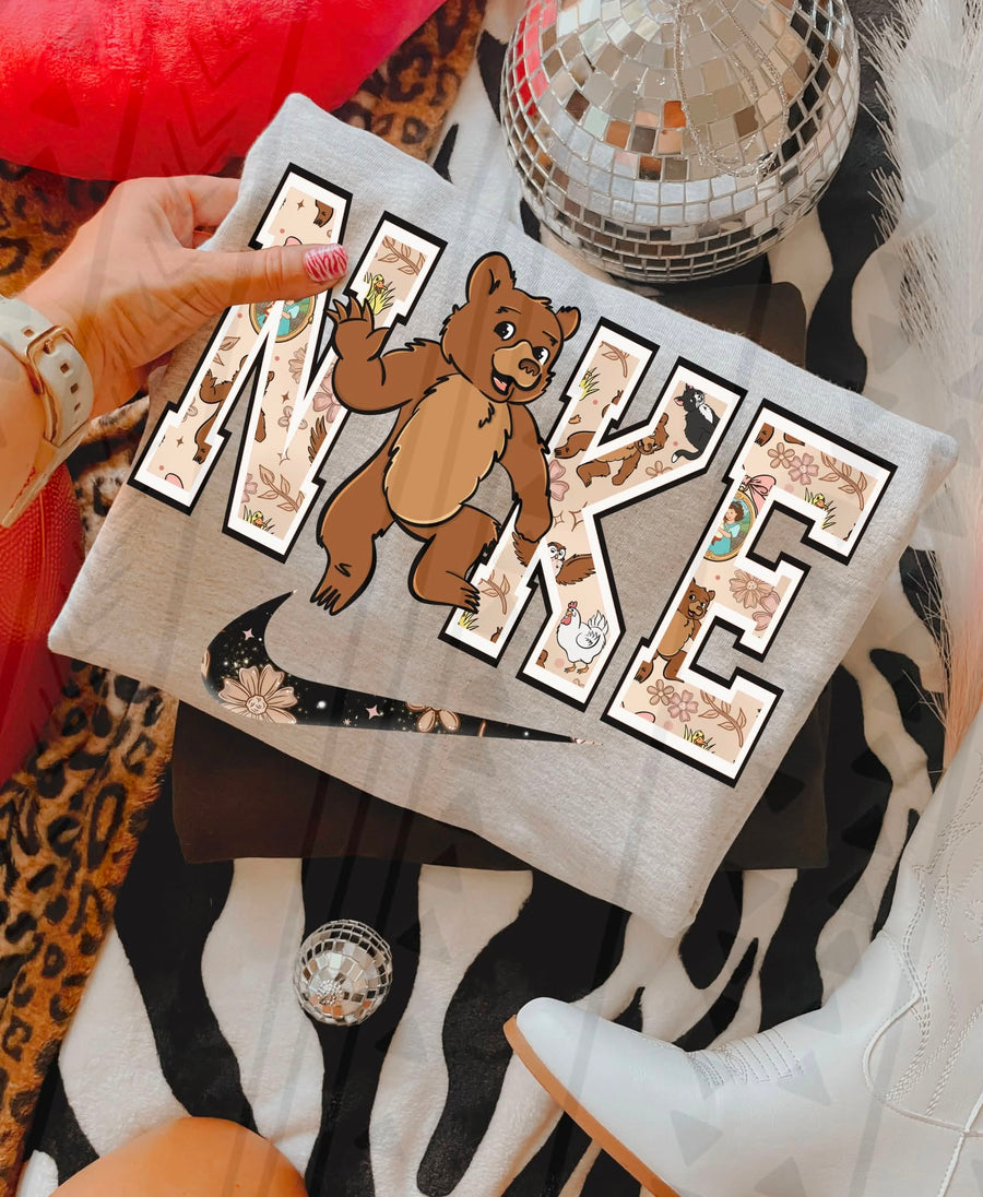 Woodland Bear Graphic Tee | Cute Forest Friends Cottagecore Animal Shirt