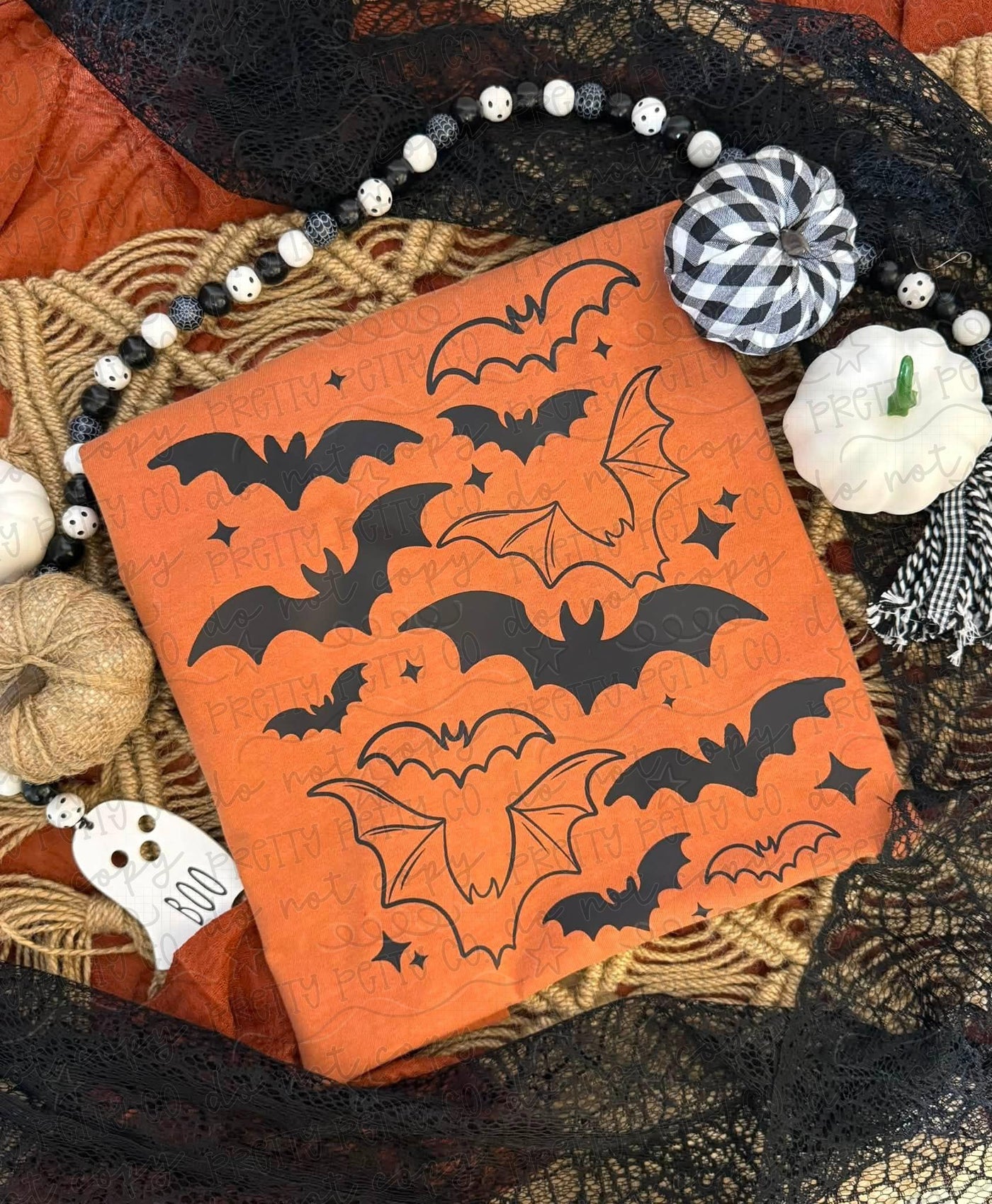 Spooky Bats Halloween Graphic Tee | Trendy Gothic Bat Shirt | Women’s Halloween Tee