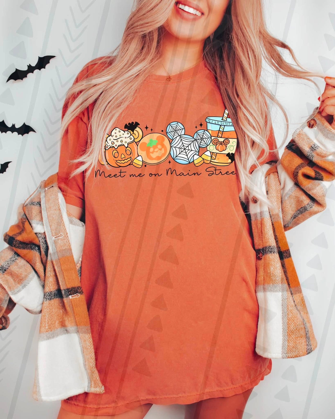 Meet Me On Main Street Halloween Graphic Tee | Magical Theme Park Spooky Season Shirt