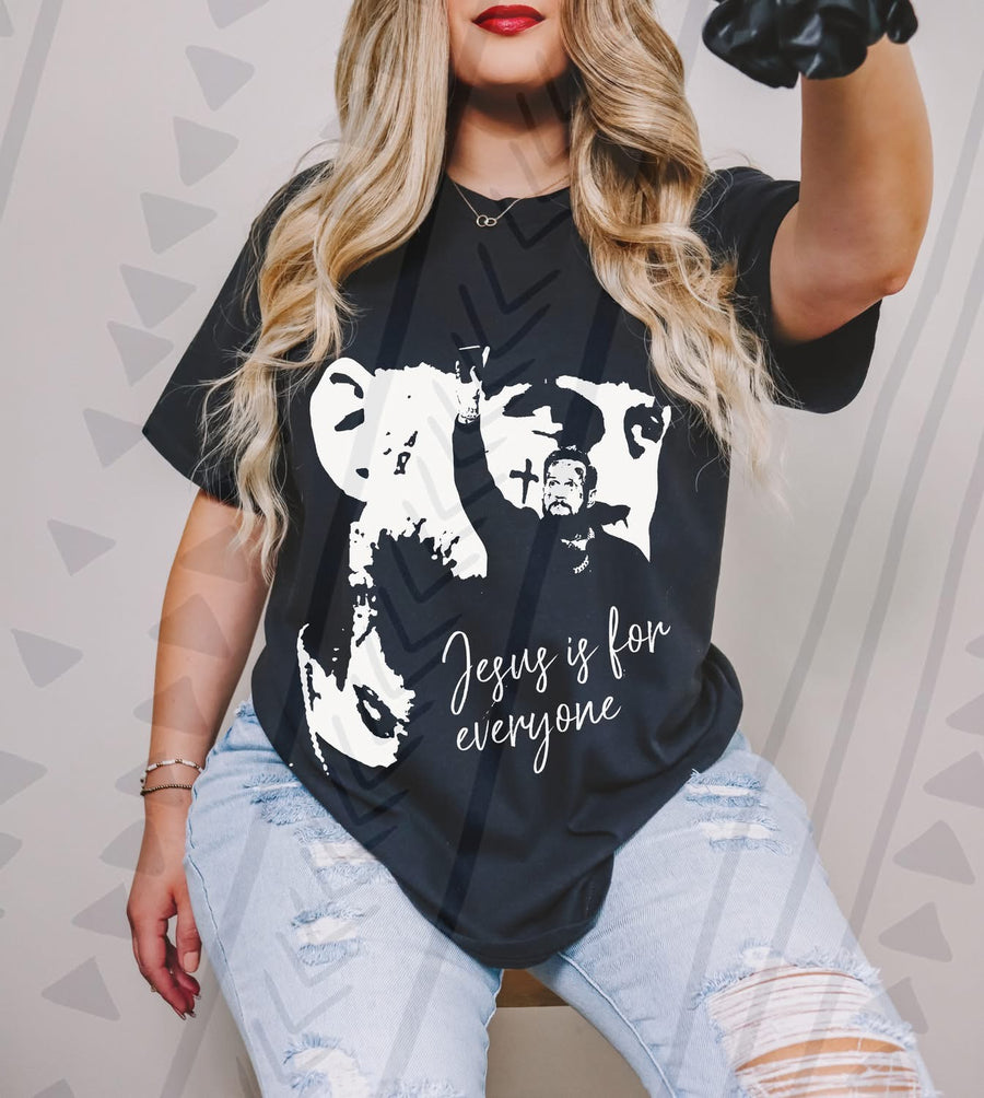 Jesus Is for Everyone Christian Tee | JR Inspired Religious Graphic Shirt - Pretty Petty Co