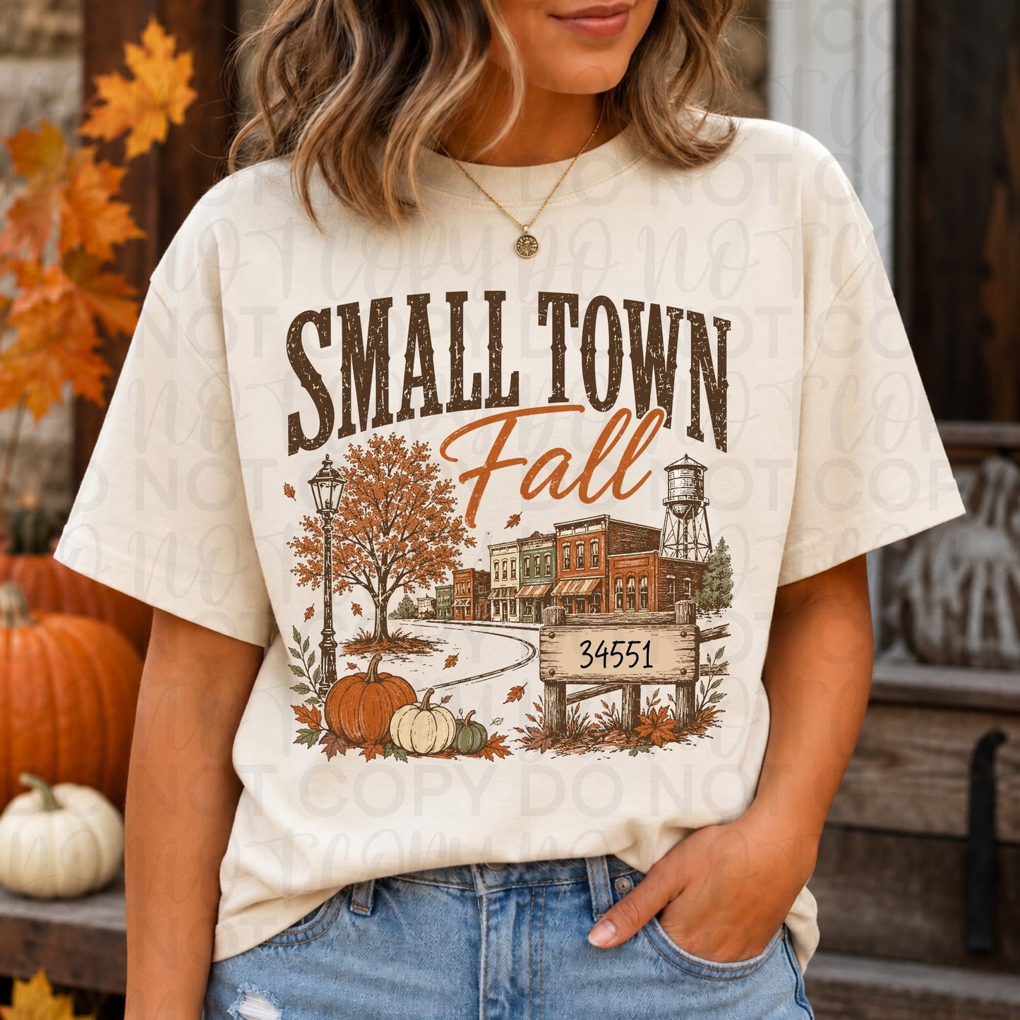Personalized Small Town Fall Shirt | Custom Zip Code Autumn Graphic Tee