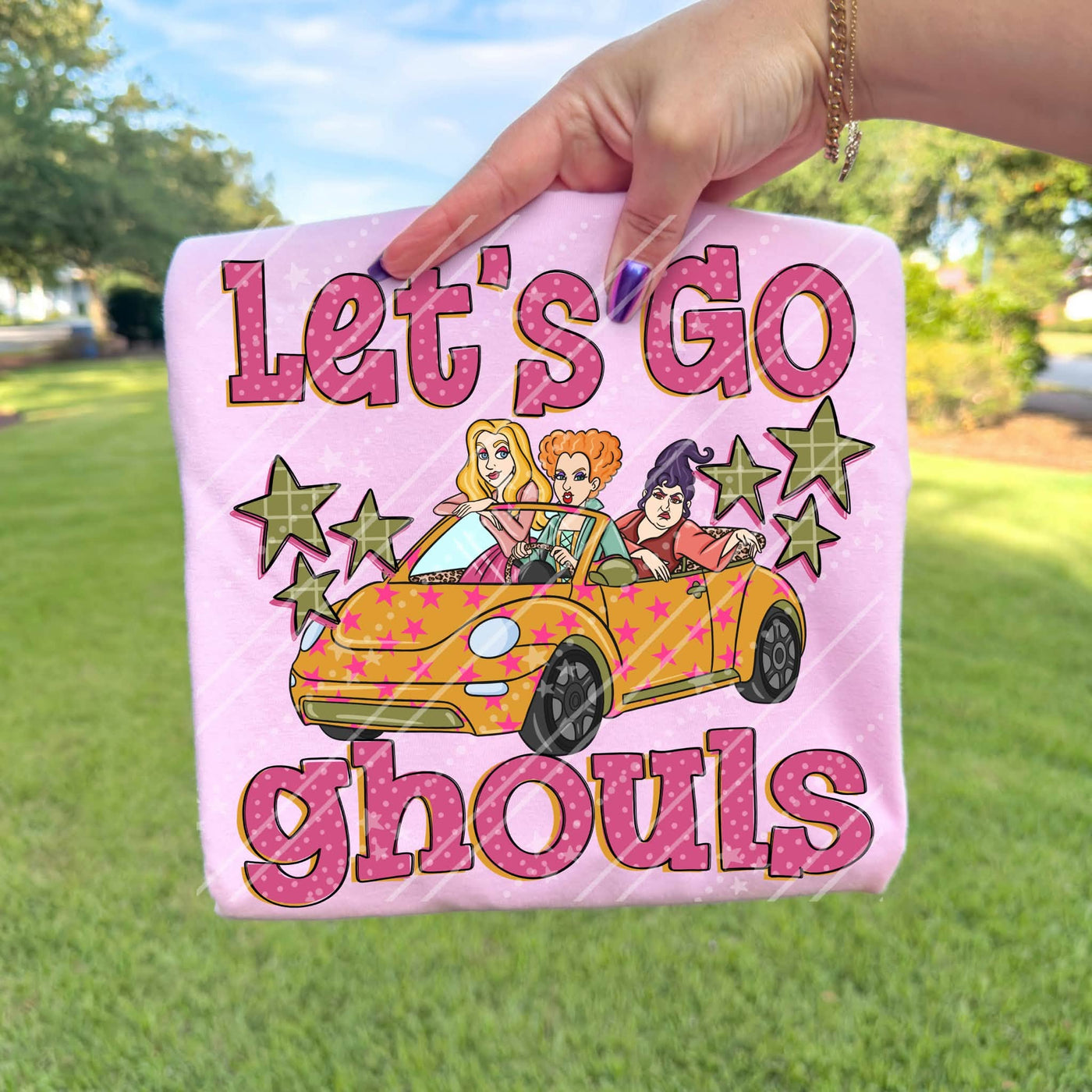 Let’s Go Ghouls Halloween Tee | Pink Witchy Halloween Shirt | Spooky Girls Graphic Tee