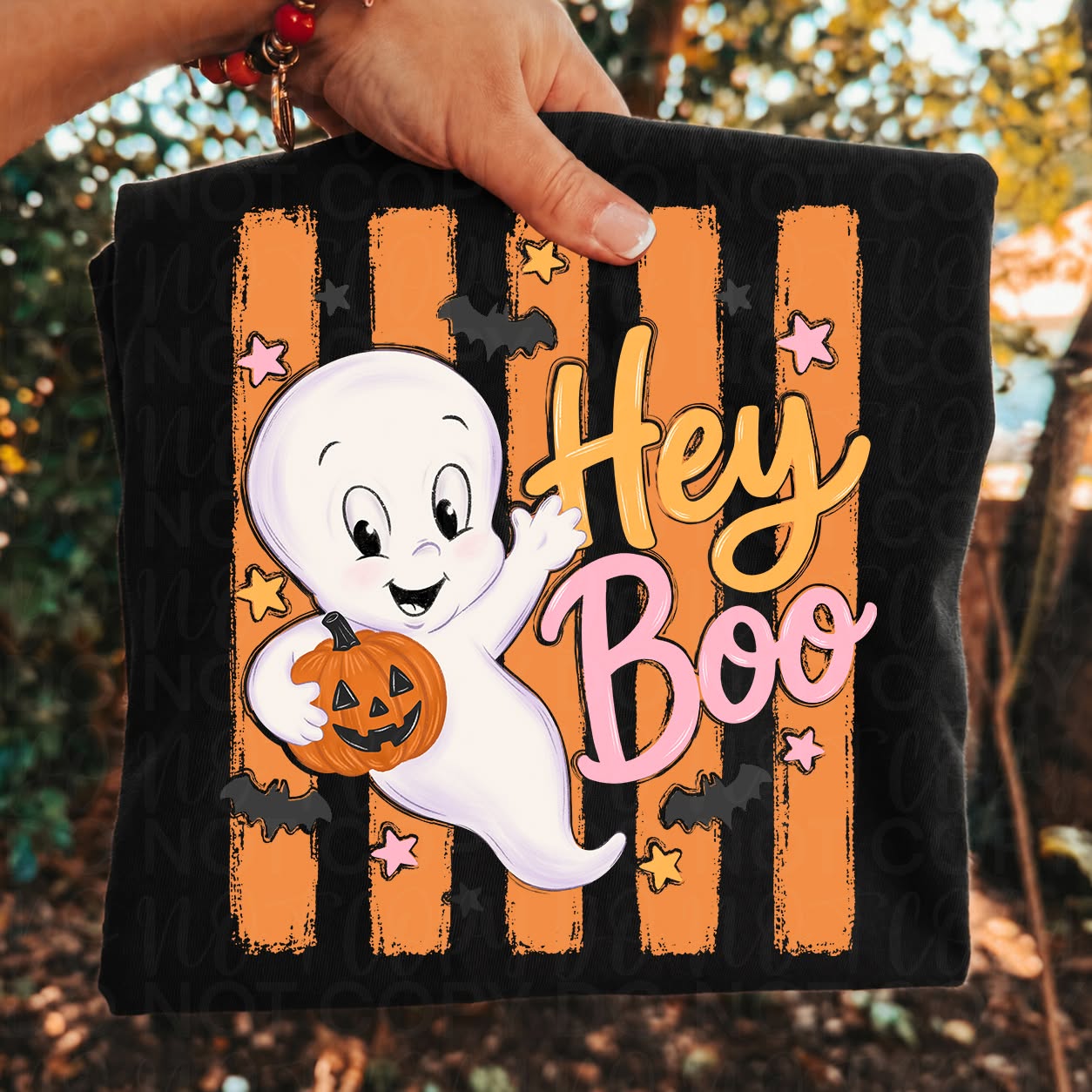 Cute Ghost Halloween Shirt | Hey Boo Spooky Season Graphic Tee | Retro Halloween T-Shirt | Cute Halloween Tee