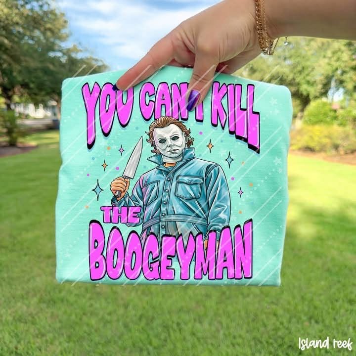 ou Can’t Kill the Boogeyman Halloween Graphic Tee | Retro Horror Slasher Shirt | Spooky Season Halloween T-Shirt | Horror Tee